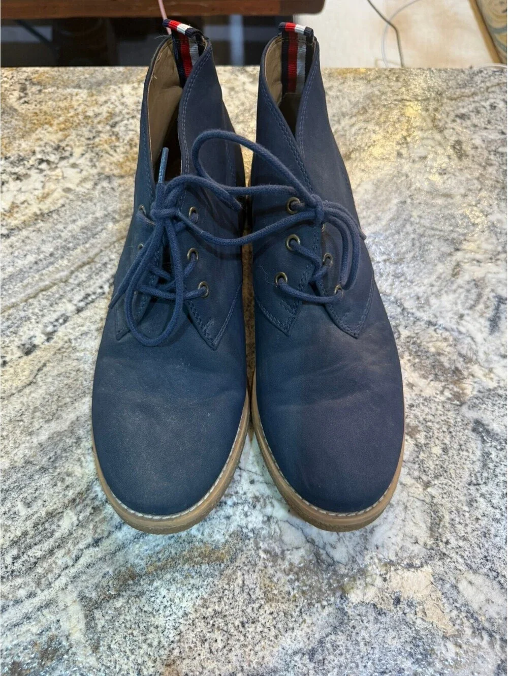 Tommy Hilfiger TWBENAY-SS Navy Suede Chukka Boots Size 8.5M